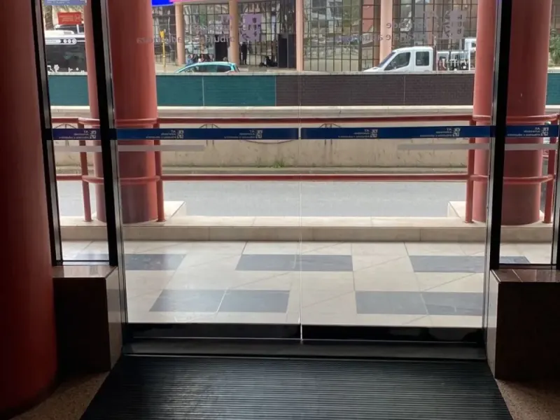 Porta automática vidro comercial