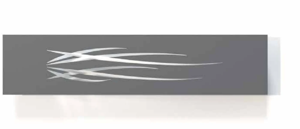 Desenho decorativo M25 para portão de alumínio — feixe de traços finos