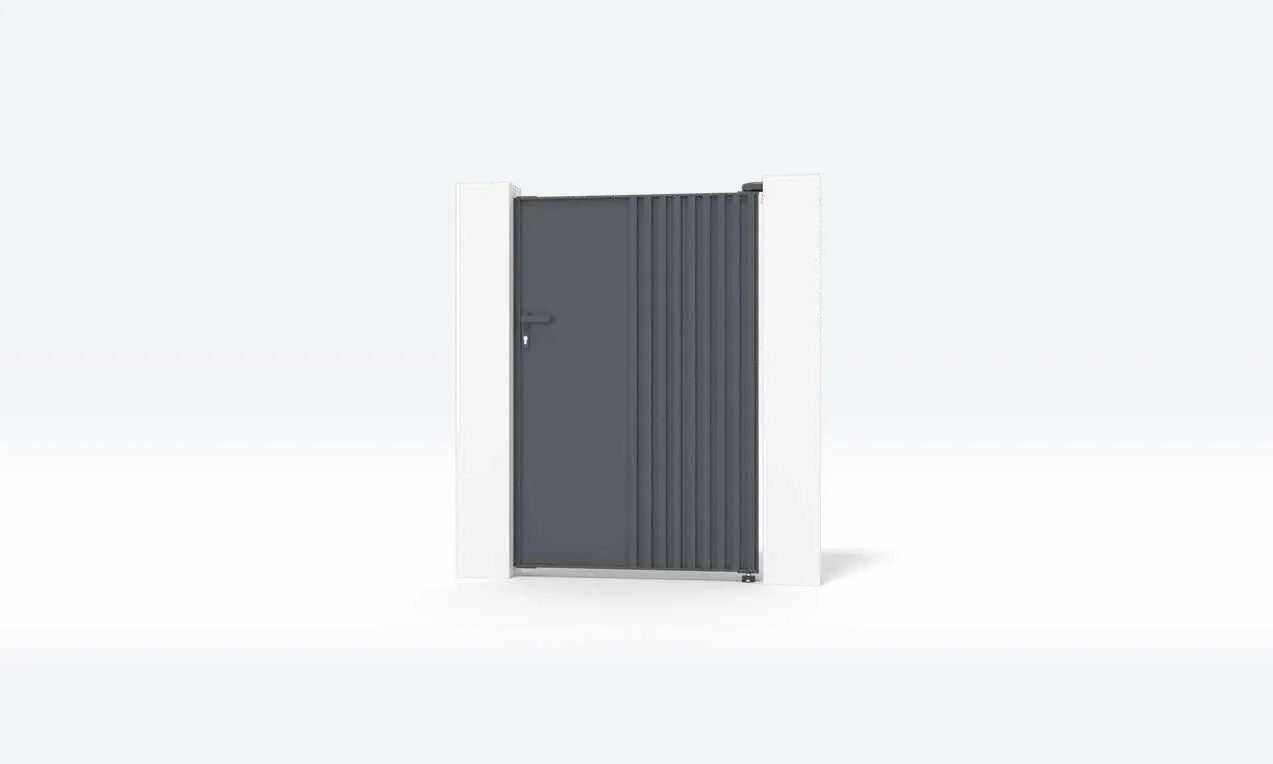 Portão de Alumínio Gradeamento Vertical Denso — Porta pedonal