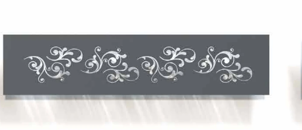 Friso decorativo Nvh 30 para portão de alumínio — arabescos florais