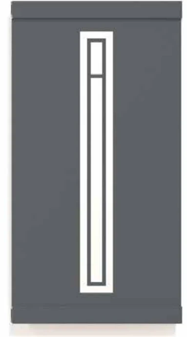 Desenho Silba invertido para portão de alumínio — barra vertical fina
